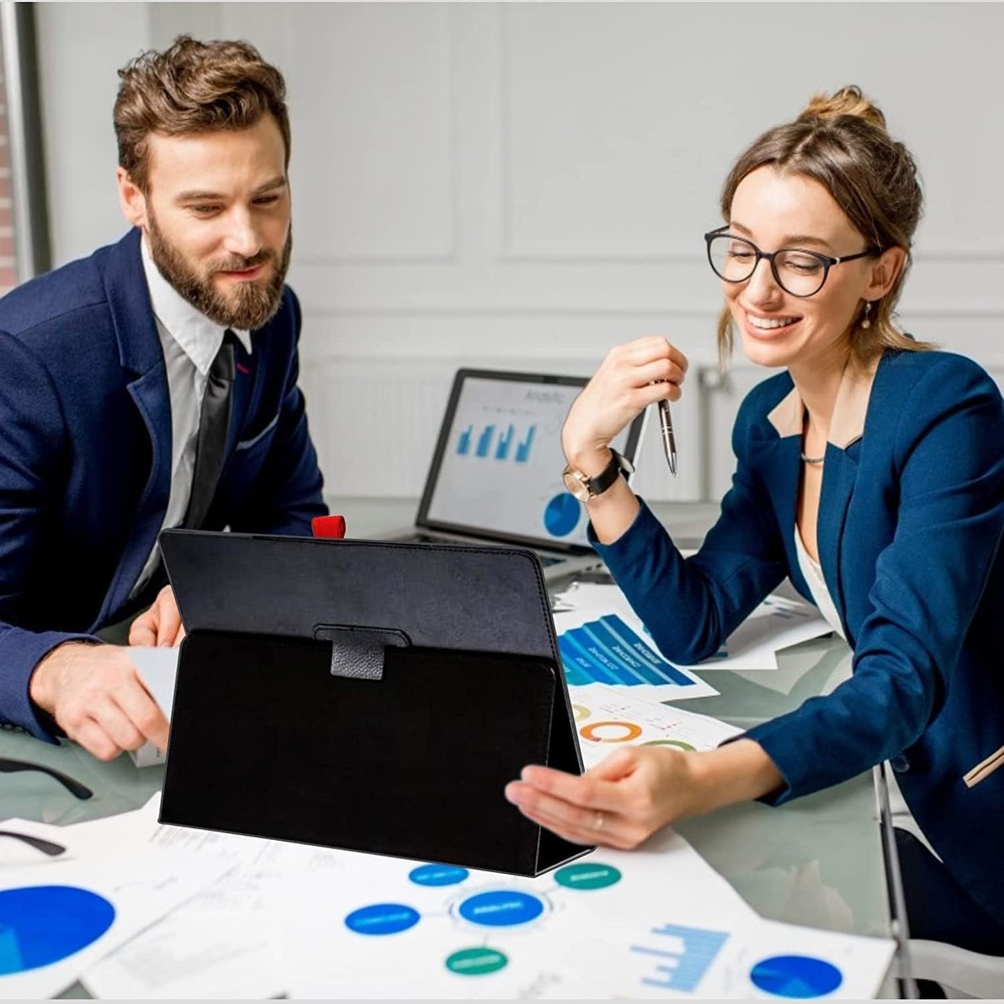 Desktop Dry Erase Board,12" X 9" Small White Board,Portable whiteboard with Stand, Marker and Eraser Wipe, A4 Notebook White Board Easel for Kids Drawing on Desk, for Students Shool (Black) (Black)