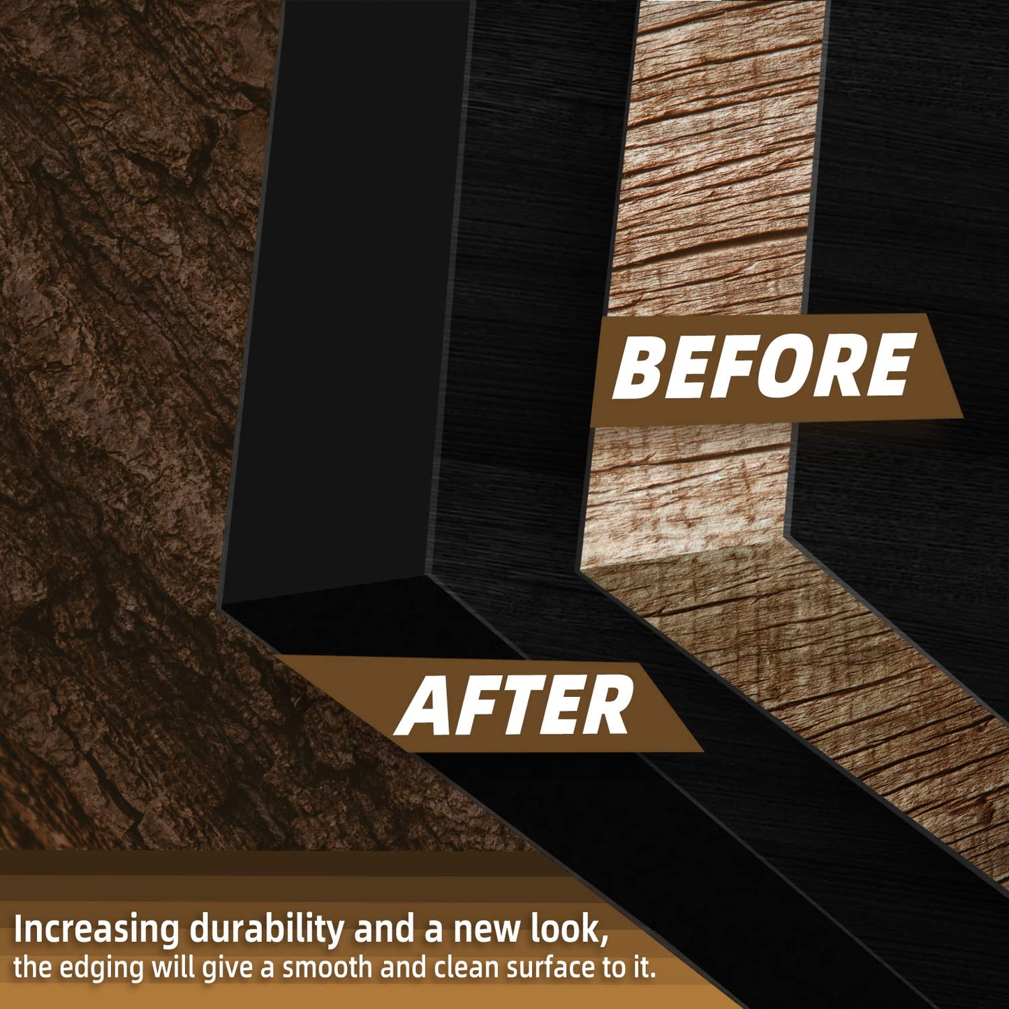 GSCIT Club Black Edge Banding, 3 inch x 25ft Melamine Edge Banding with Hot Melt Adhesive Preglued Cabinet Edge Banding Flexible Black Veneer Edging