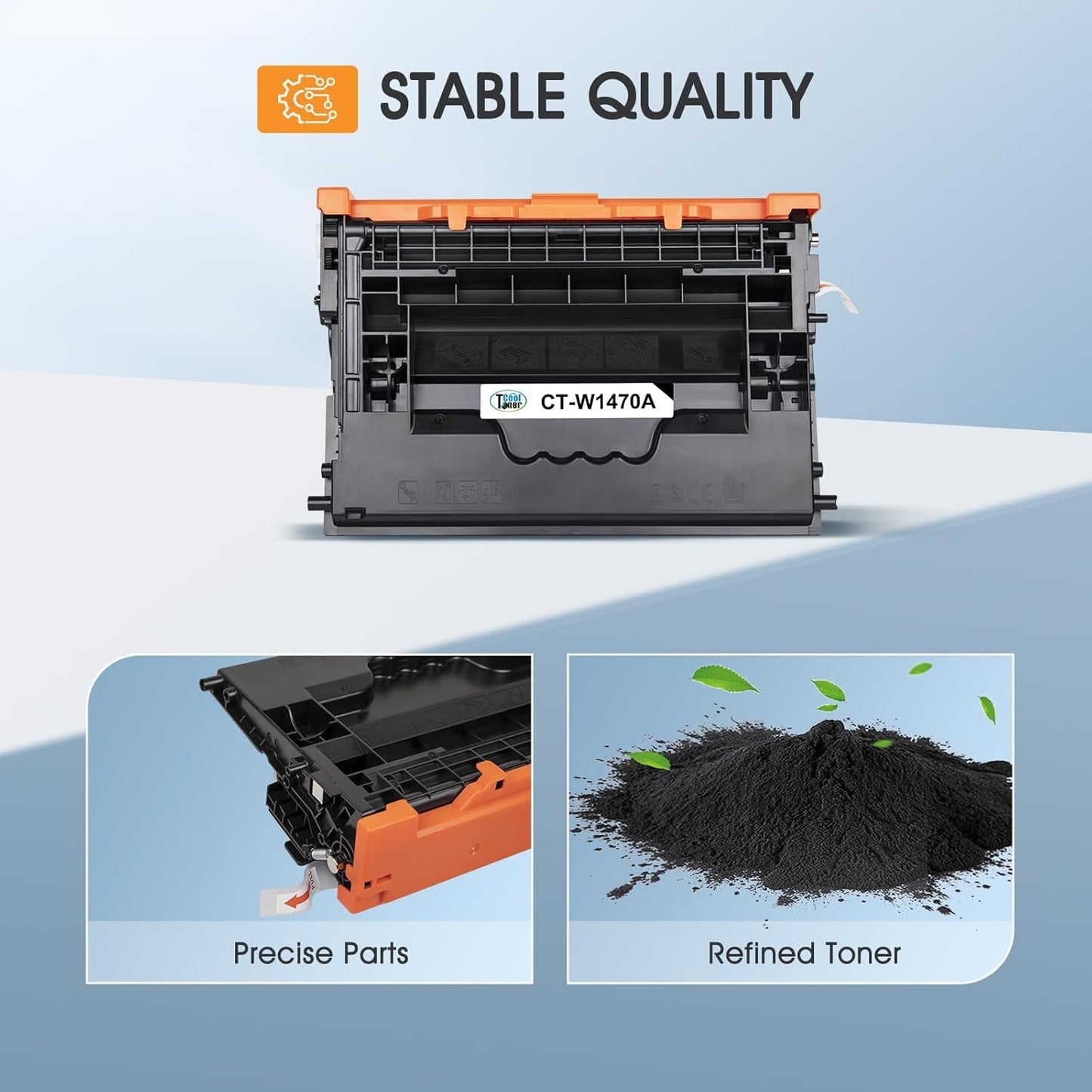 147A Black Toner Cartridge (with Chip) Compatible for HP 147A Toner Cartridge 147X W1470A W1470X for Enterprise M610n M611dn M611x M612dn M612x MFP M634h M635fht M635h M636fh Printer Ink 2-Pack