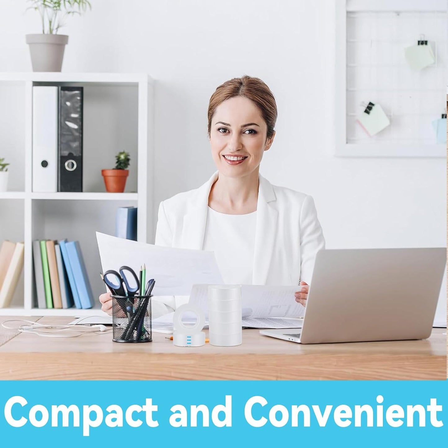 Transparent Tape Refill - Tear by Hand, 3/4" x 1000 inches, 16 Clear Tape Rolls for Dispenser, Back to School Supplies