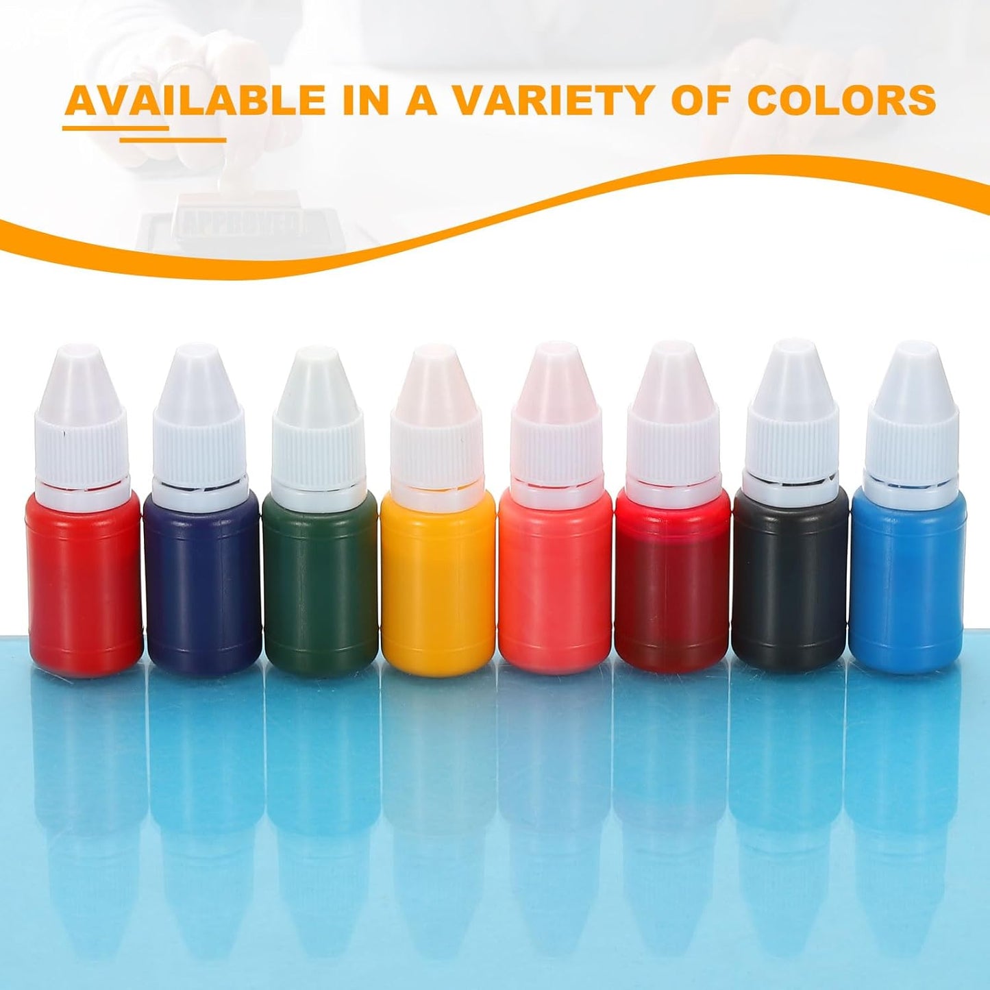 PATIKIL 0.33oz Refill Ink for Stamps and Ink Pads, 12Pcs 10ml Stamp Pad Ink Refill for Office Stamp Self Inking Stamp Date Stamp Scrapbooking, Pink Blue