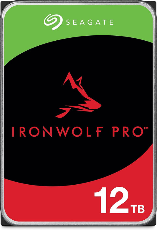 Seagate IronWolf Pro, 12 TB, Enterprise NAS Internal HDD –CMR 3.5 Inch, SATA 6 Gb/s, 7,200 RPM, 256 MB Cache for RAID Network Attached Storage (ST12000NT001)