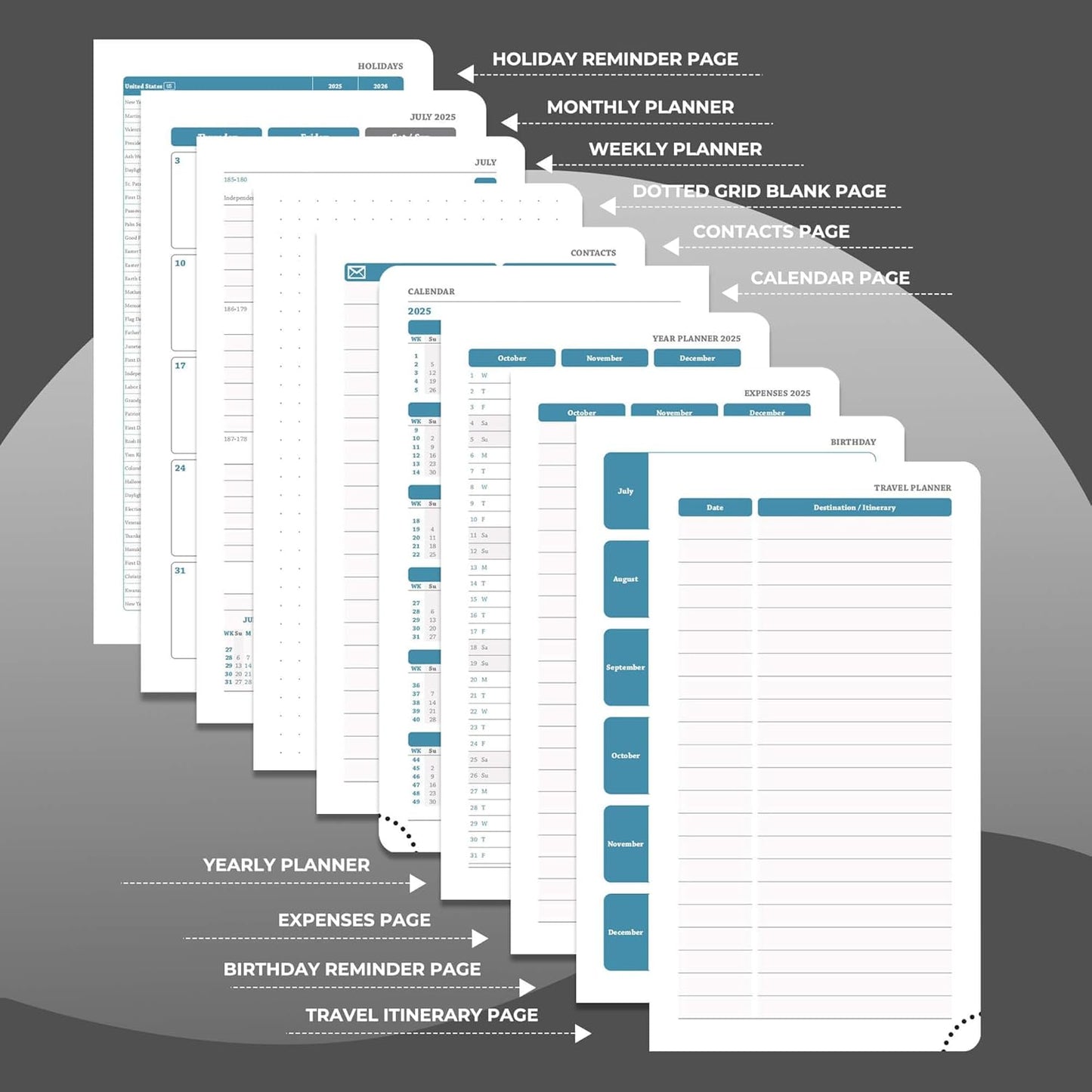 Weekly Monthly 2026 Planner (Jan.26-Dec.26),6.5"x3.75",12 Months Agenda Plan with Month Tabs & Pocket,Expenses/Note Pages, Appointment Book Calendar with Hardcover Vegan Leather Cover,Black