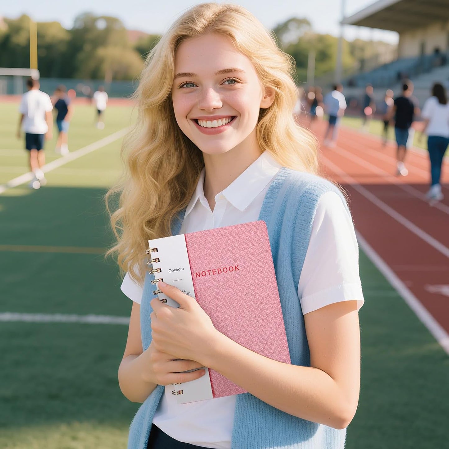 Lined Spiral Notebook College Ruled A5 Journal Book for Note Taking, 160 Pages Writing Journal for Office and Home School Supplies 5.75x8.125 inch (0Navy Blue)