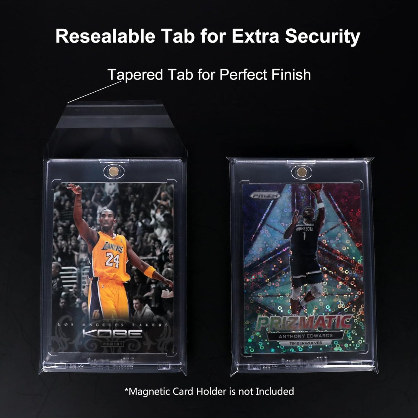 Resealable Sleeves for 35PT Magnetic Card Holders, Exact Fit Team Bags for 35 PT Magnetic Card Holders (400 Pack)