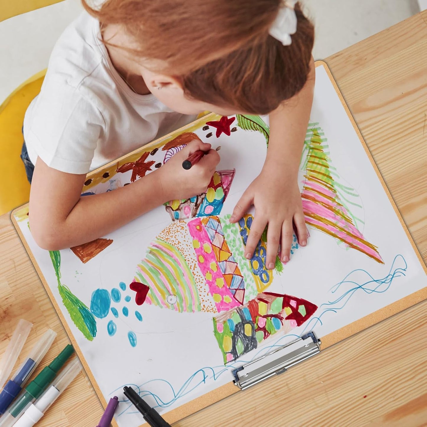 2 PCS Extra Large 11x17 clipboard, Wood Cleats with Low Profile Clips for Drawing, Sketching, and Art Boards, Horizontal Wood Lapping, Landscape Layout (3mm Thickness (2Pack11x17 Clipboard)