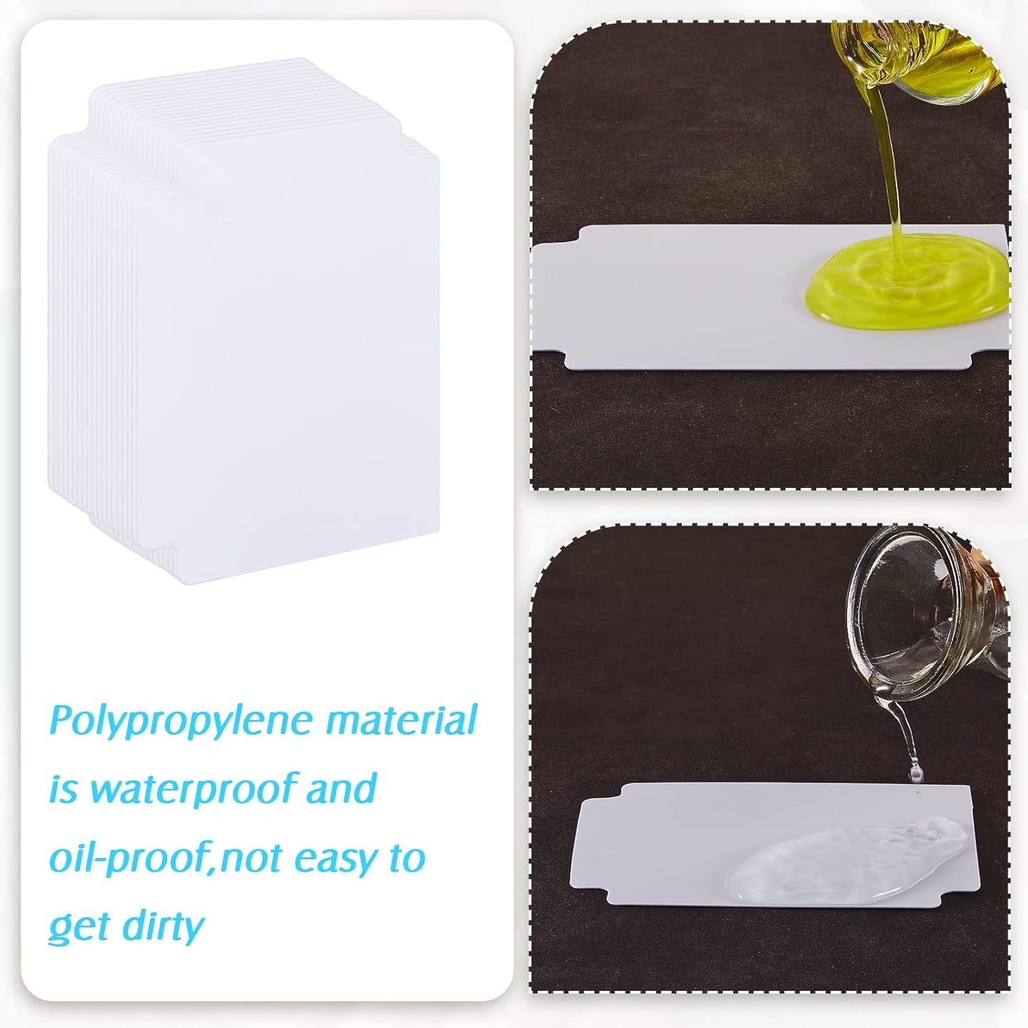 White Trading Card Plastic Divider Cards Sorting Tray Playing Separator Organizer Pages for Games Sports Supplies, 69 x 97 mm(50 Pieces)