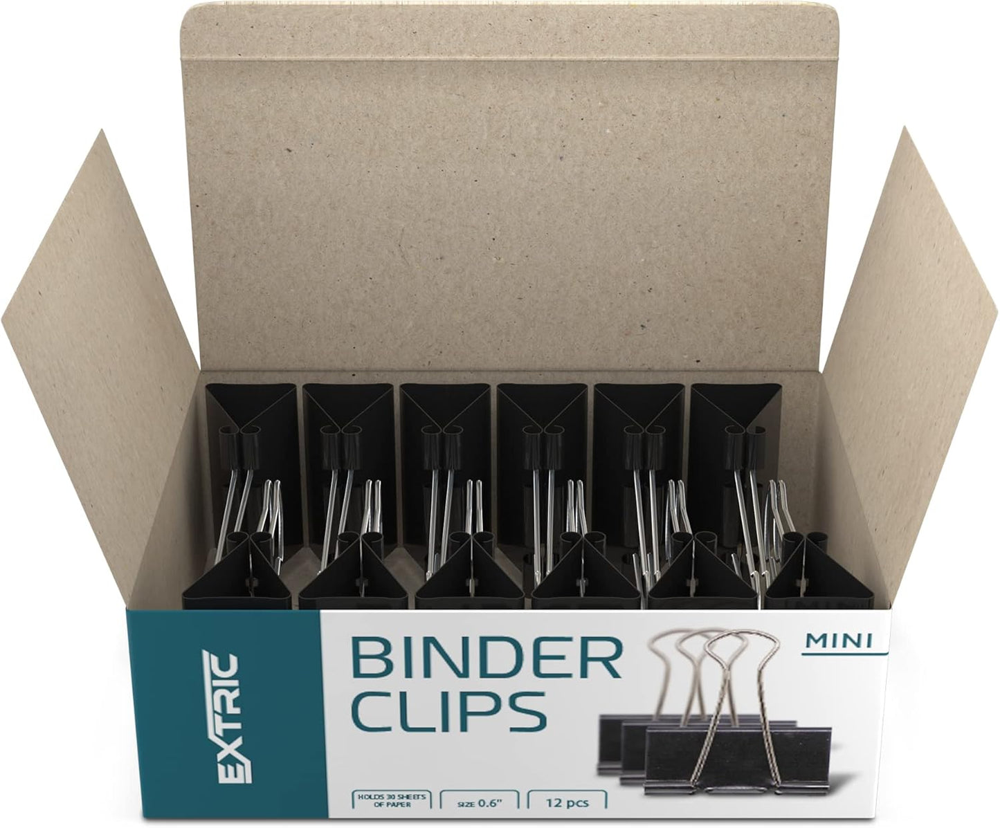 Binder Clips - 144 Mini Binder Clips, 0.6 Inch Black Paper Clamps, File Clip for Home, Office and School Supplies