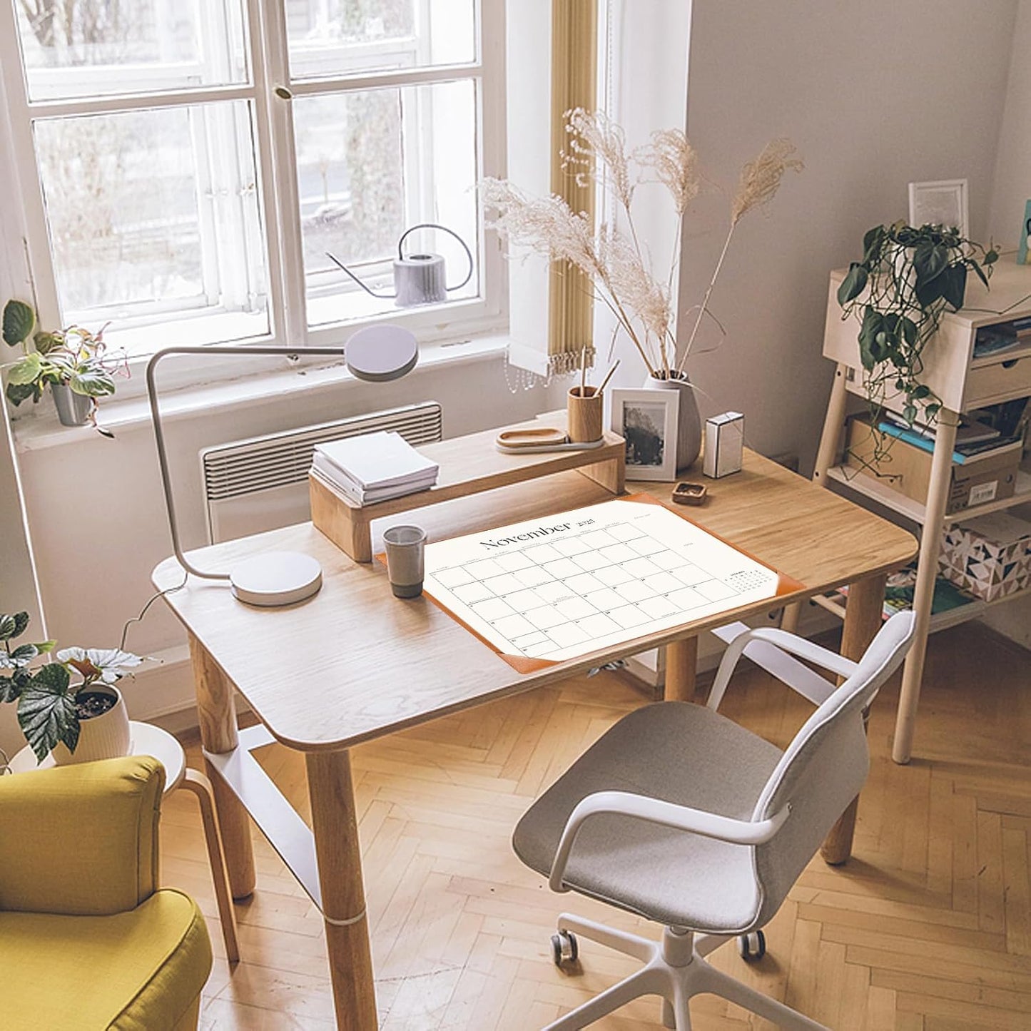 Desk Calendar 2025-2026 with Desk Mat – 22" x 17" Large Desk Pad Calendar Runs From July 2025 to December 2026, Office Supplies Desktop Monthly Calendar for Home, Office