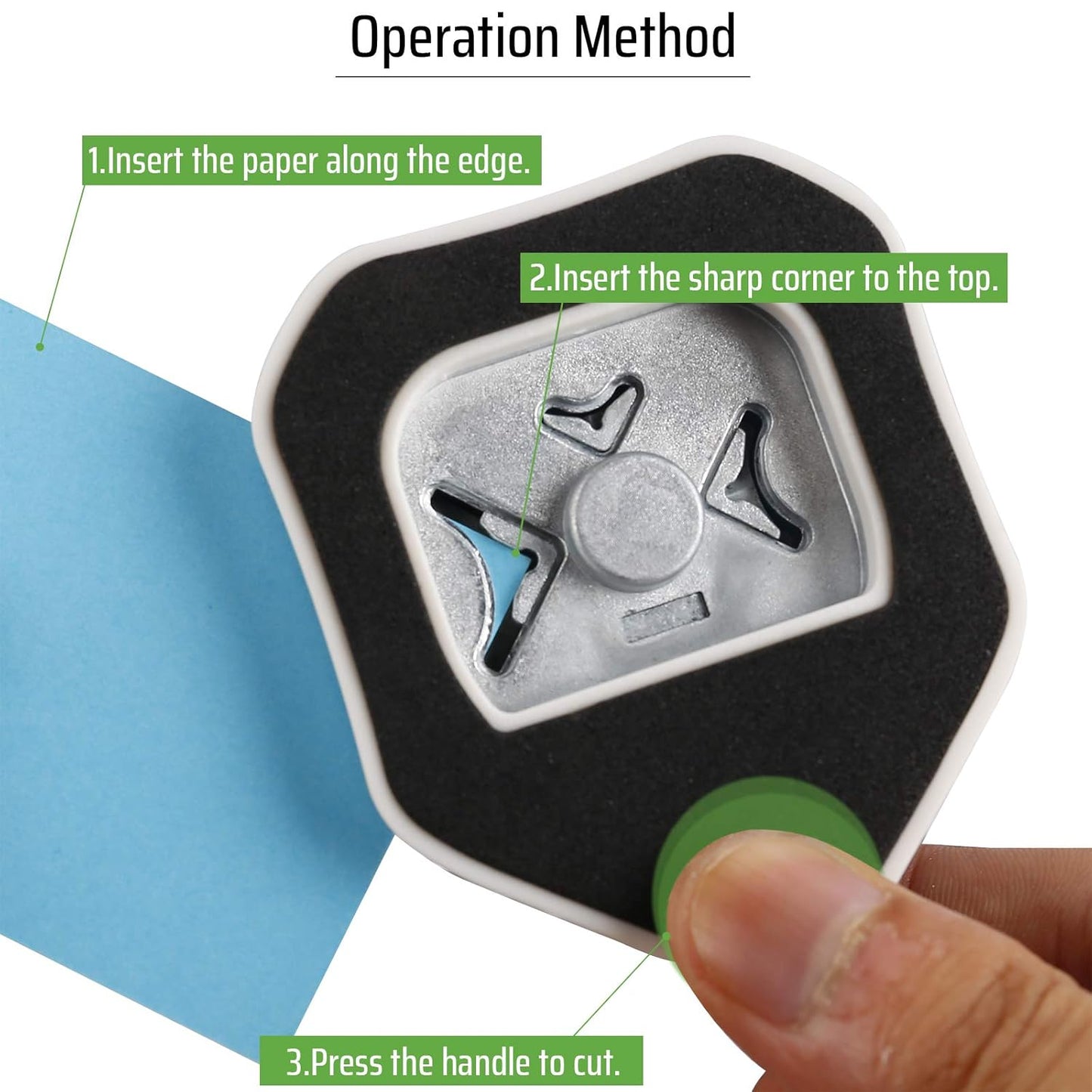 MyArTool 3 in 1 Corner Rounder Punch, 4mm, 7mm, 10mm 3 Way Corner Cutter for Paper Crafts, Laminate, DIY Projects, Photo Corner, Card Making and Scrapbooking