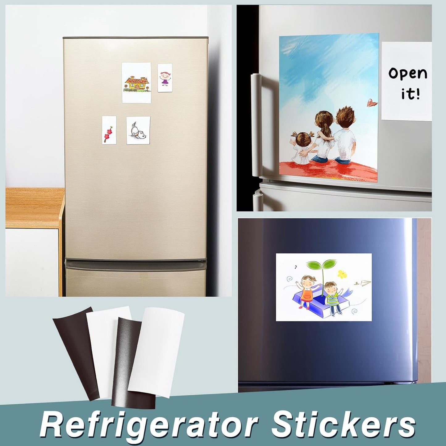 Amylove Blank White Surface Magnet Sheets 24 Inch x 5 Feet, 40 Mil Magnetic Roll Printable Flexible Vinyl Blank Magnetic Sign Sheet Safe for Vehicles DIY Craft Project