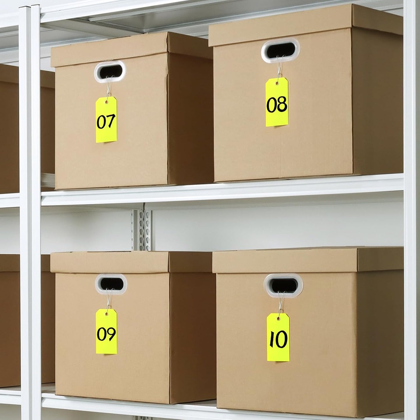 1000 Pieces Plastic Shipping Tags with Wire Labeling Tags Waterproof Hang Tags with Reinforcement Hole Writable Luggage tag Loops for Equipment Inventory Parts Garage (Colorful, 4 3/4" x 2 3/8")