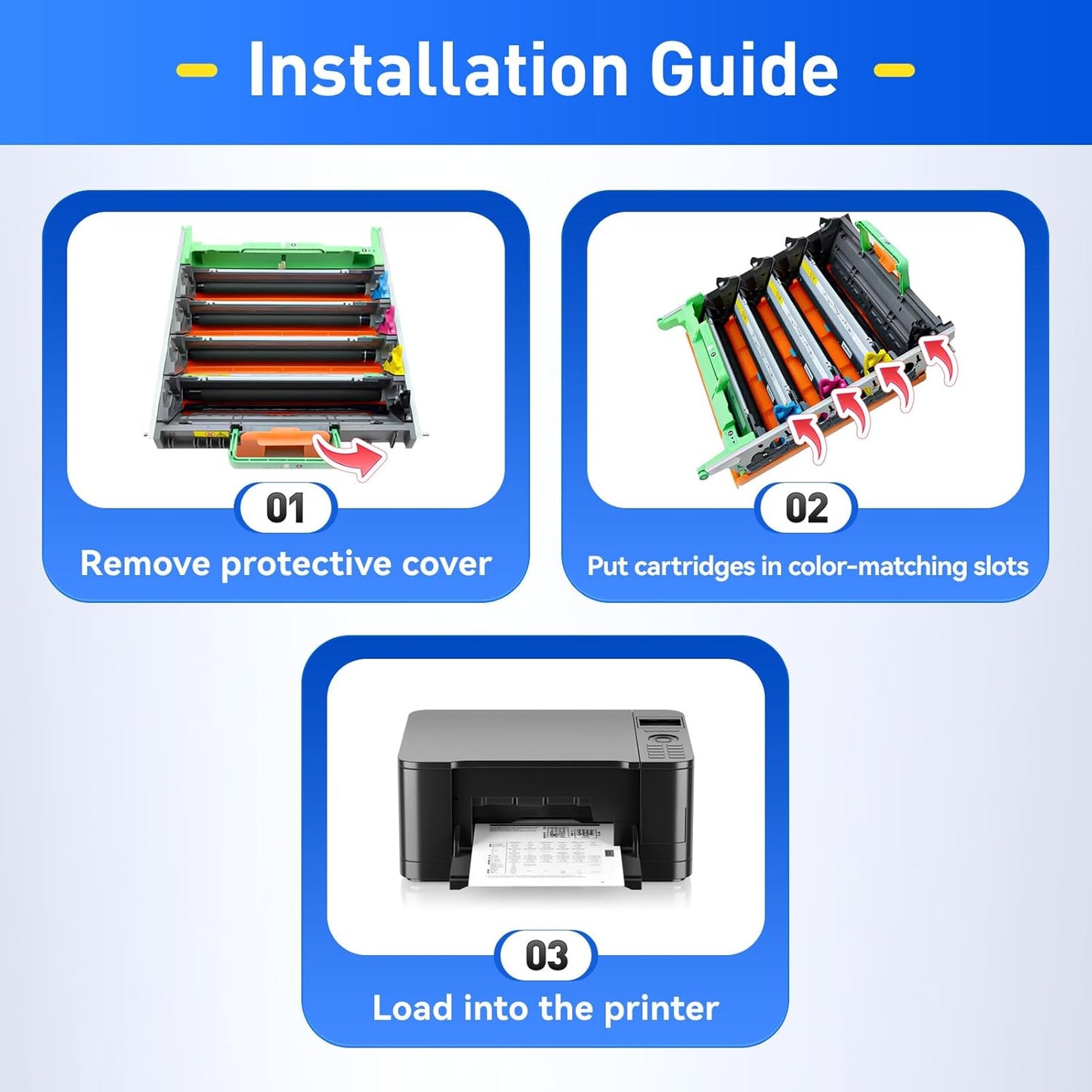DR310CL DR-310CL Drum Unit Compatible Replacement for Brother HL-4150CDN HL-4570CDW HL-4570CDWT MFC-9460CDN MFC-9560CDW MFC-9970CDW Printer Ink Toner Cartridge TN315 TN310 Copier Scanner High-Yield