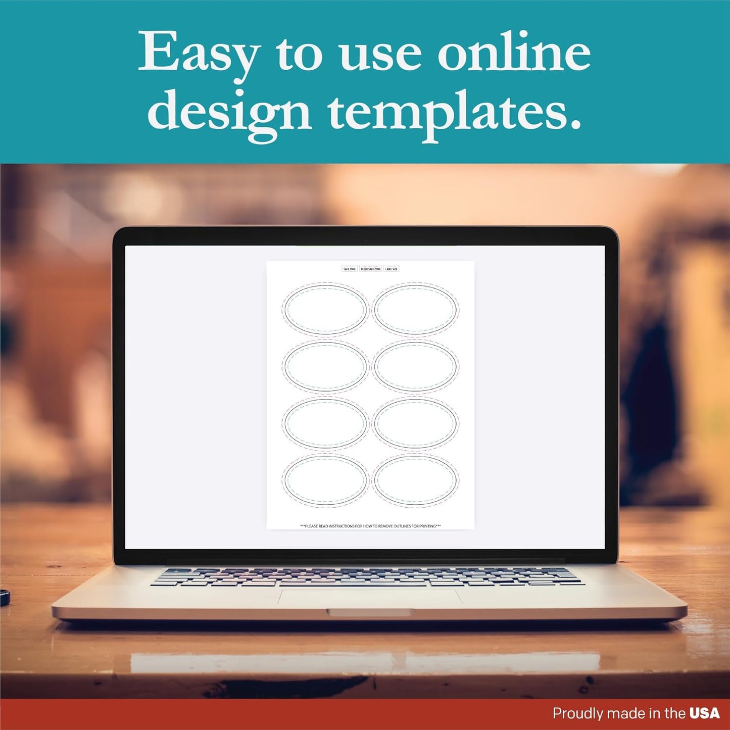 Premium Label Supply White Sticker Oval Labels – 3.33" x 2" Oval – Laser/Inkjet Compatible – (8 per Sheet), 1000 Sheets – 8,000 Total Adhesive Labels