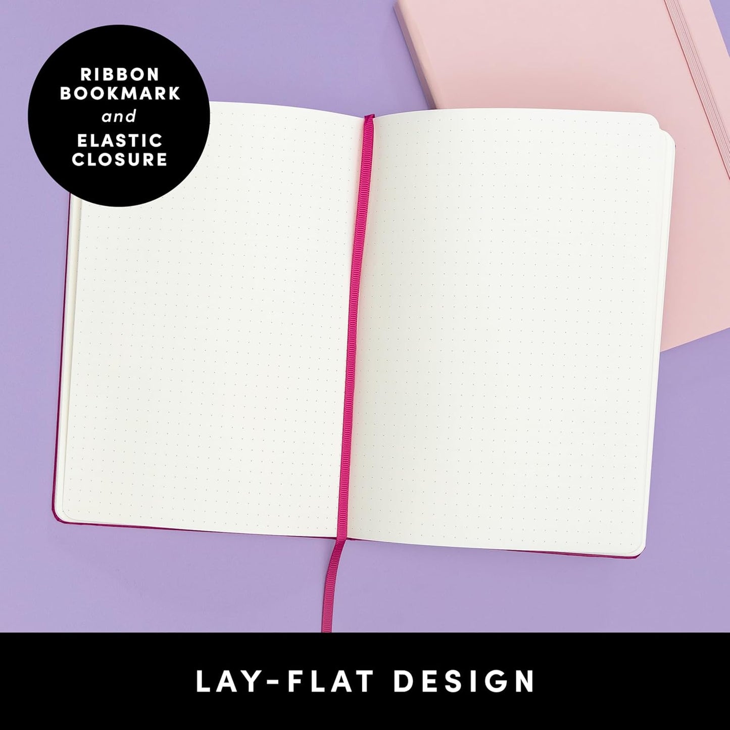 PAPERAGE Dotted Journal Notebook, (Royal Blue), 160 Pages, Medium 5.6 in x 8 in - 100 GSM Thick Paper – Hardcover Journaling Notebook for Work, School & Bullet Journaling