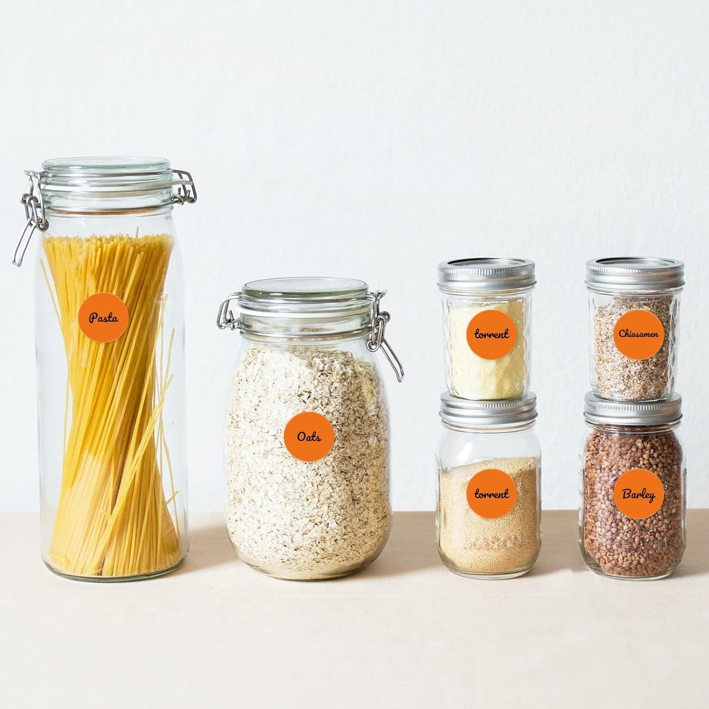 Orange Dot Stickers 2 Inches Round Sticker, Circle Colored Labels Color Coding Labels for Office Classroom Toddlers Activity 80 Pieces