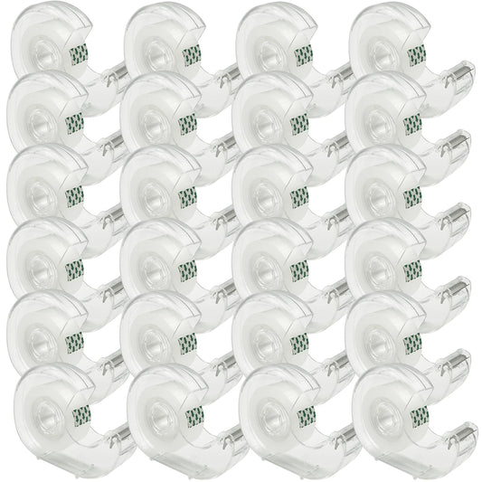 Transparent Tape 24 Rolls Clear Tape Tape Bulk for Office Supplies and School Supplies, Glossy Finish,3/4 in x 720 in 24 Dispensered Rolls