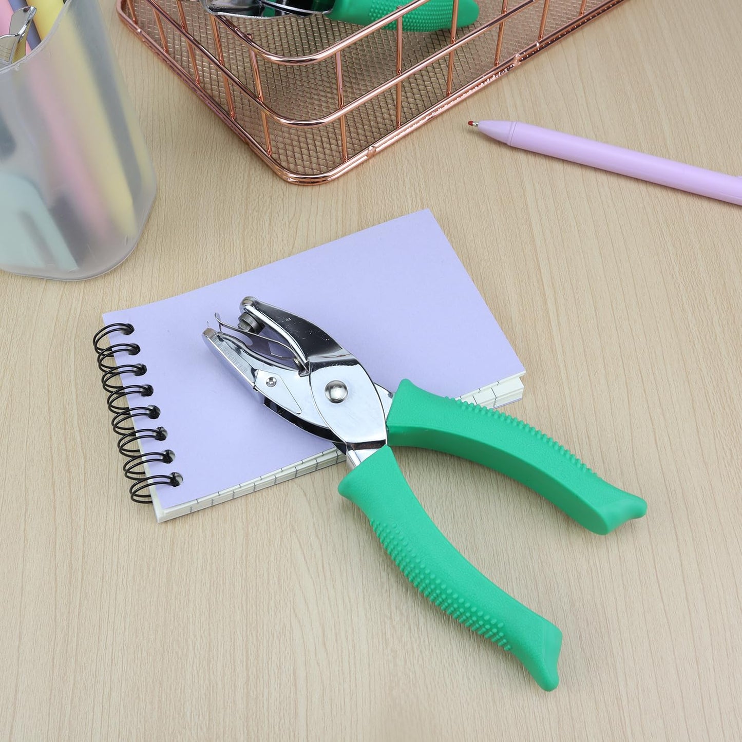 1/6 Inch Square Shape Hole Puncher, Handheld Single Hole Paper Punch, One Hole Paper Punch for DIY Craft Paper Scrapbook Puncher Hand Tool