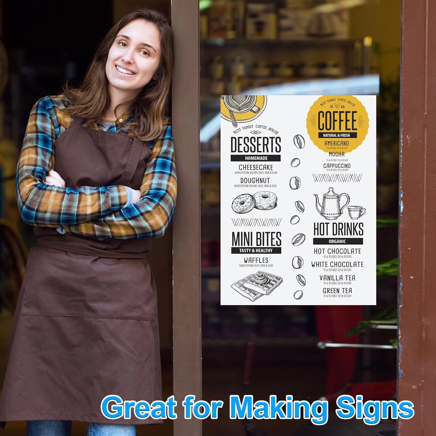 30Pcs VinTS 22x28 White Poster Board, 2 Side Glossy & Matte Thickness Poster Board Bulk for Vision, Science Fair, School Arts (Pack of 30)