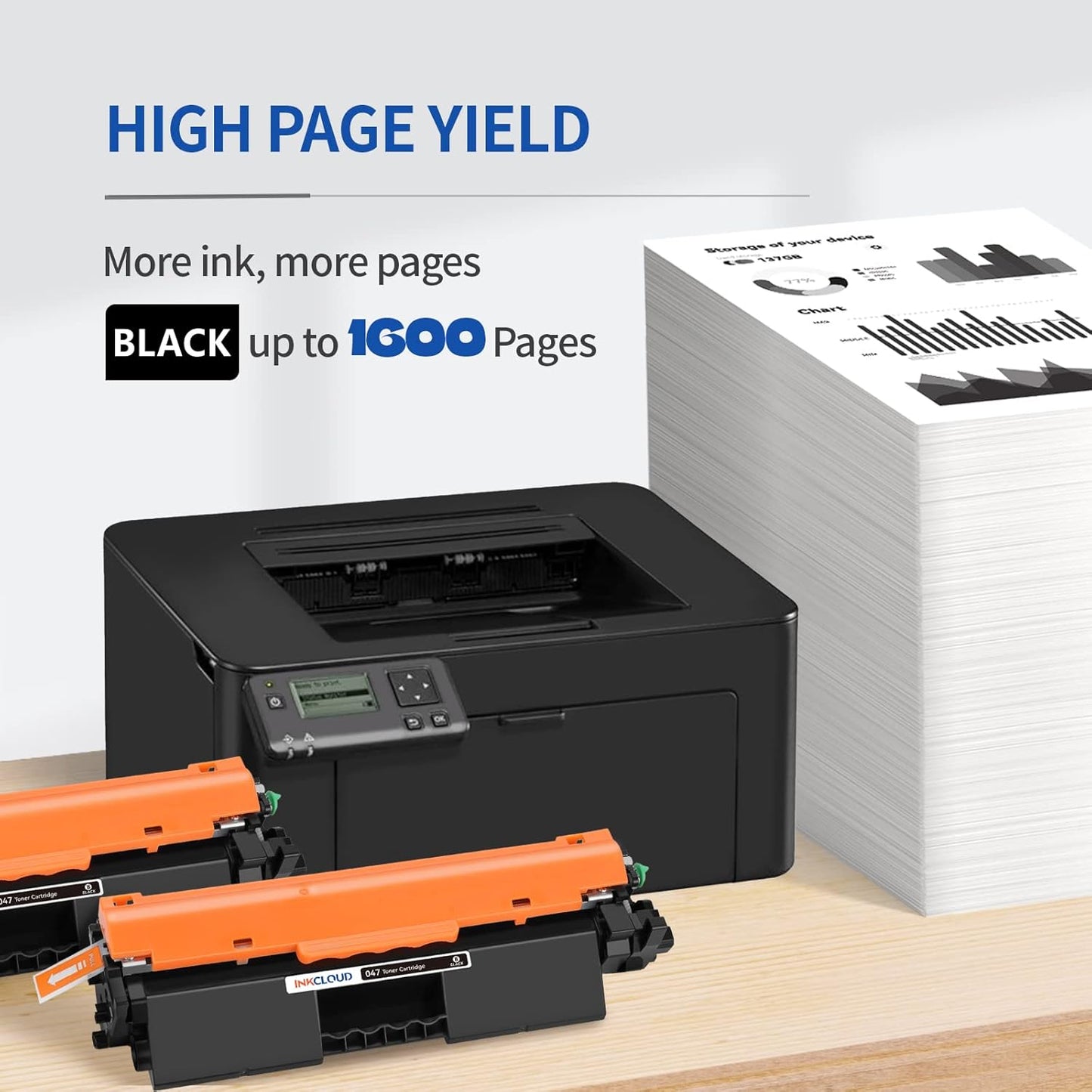 INKCLOU0 crg-047 (2 Black) Compatible Toner Cartridge Replacement for Canon 047 crg-047 crg047 for ImageCLASS LBP113W MF113W MF110/LBP110 Series, i-SENSYS LBP113W MF113W MF110/LBP110 Series Printer