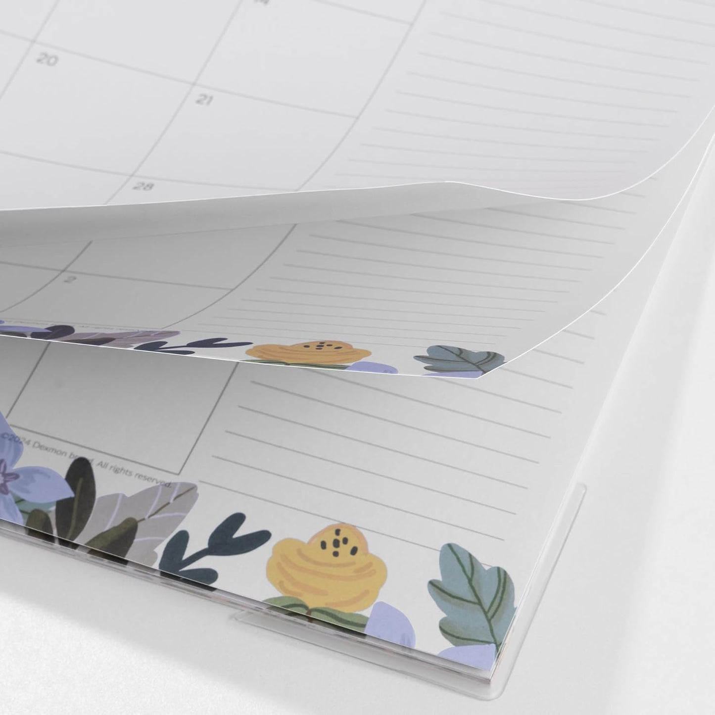 Desk Calendar 2025-2026, Dexmon Desk Pad Calendar 15 x 12 Inch 18 Months Runs From July 2025 to December 2026, Floral Design Calendar 2025 for Home School and Office