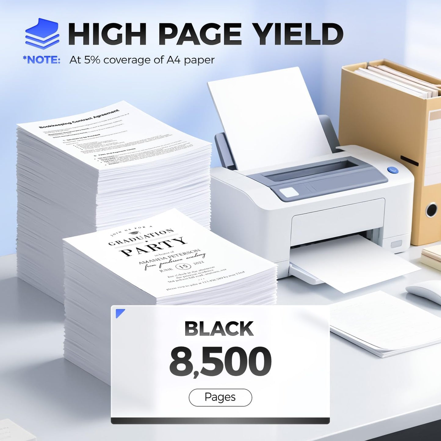 51B1H00 Toner Cartridge（Black with chip High Yield） Replacement for Lexmark 51B1000 51B1H00 Compatible with Lexmark MS317DN MS417DN MS517DN MS617DN MX317DN MX417DE MX517DE MX617DE Laser Printer Ink