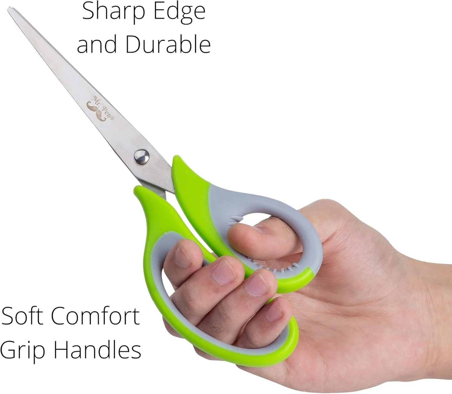 Mr. Pen Multipurpose Scissors - 8 inch, Pack of 4, Sharp Adult Office Scissors for Paper and Fabric