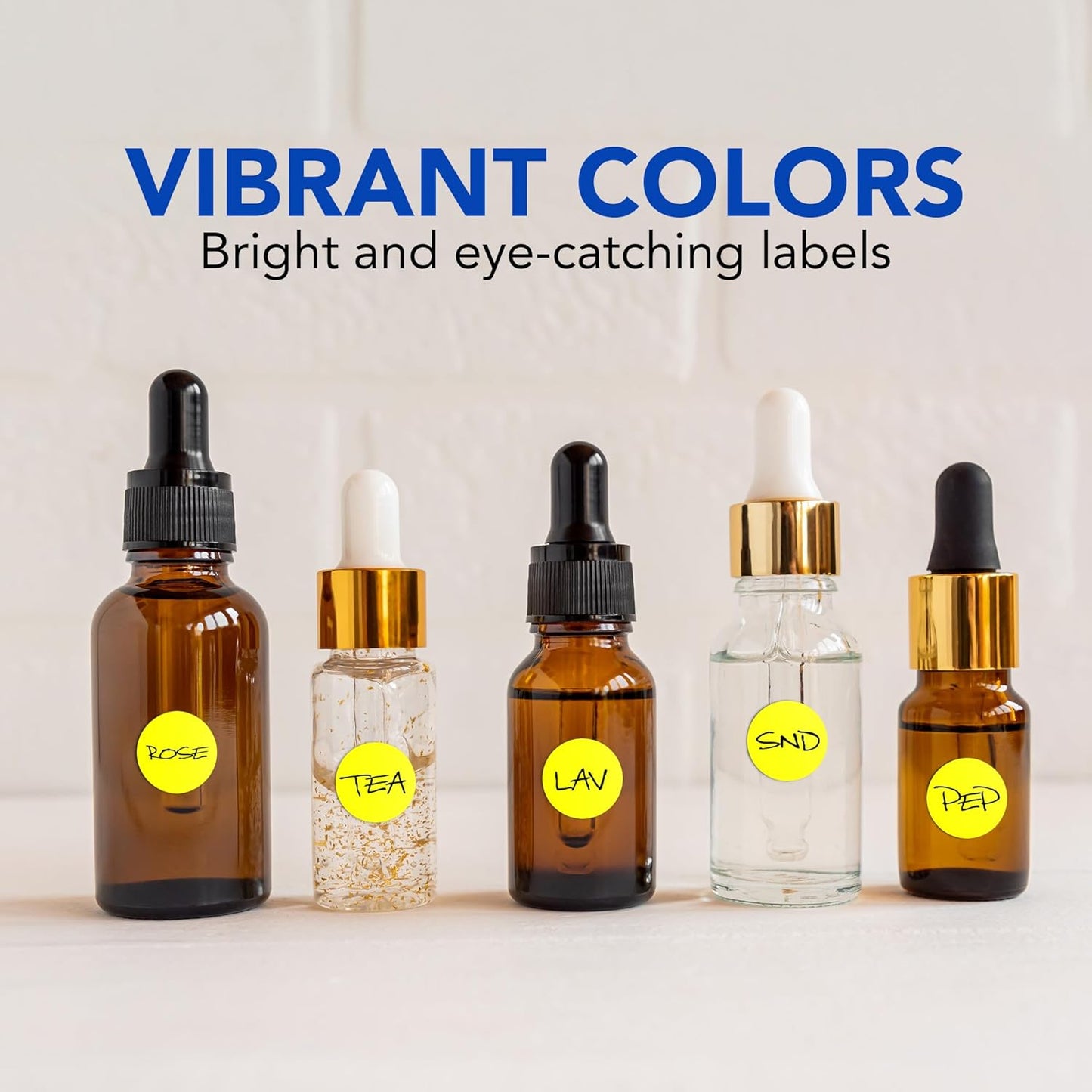 Perco Fluorescent Yellow 1/2-Inch Round Circle Dot Sticker Labels with Easy Peel Perforation - 3,000 Labels per Roll - Strong Adhesion, Vibrant Colors for Organizing, Crafting & More - Made in USA