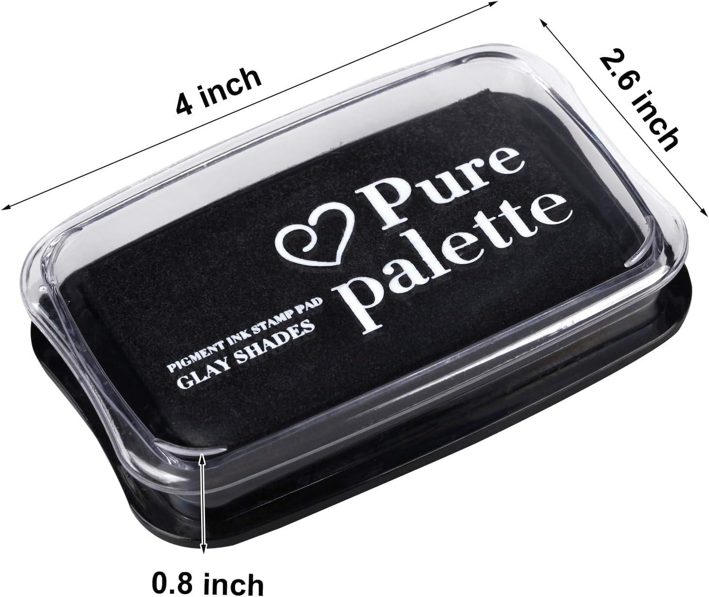 Large Finger Ink Pads for Kids Washable Craft Ink Stamp Pads, DIY for Rubber Stamps, Paper, Scrapbooking, Wood Fabric, Best Gift for Kids (3 x2inch Black)