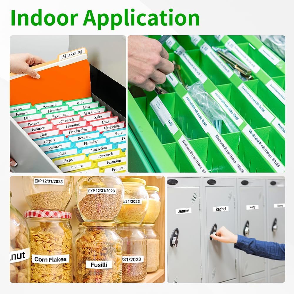 Fimax Replacement for Brother P Touch M Tape M231 MK231 MK-231 12mm 0.47 Inch to use with Brother PTouch PT-M95 PT-90 PT-70 PT-65 PT-85, Black on White, 26.2 Feet, 8-Pack