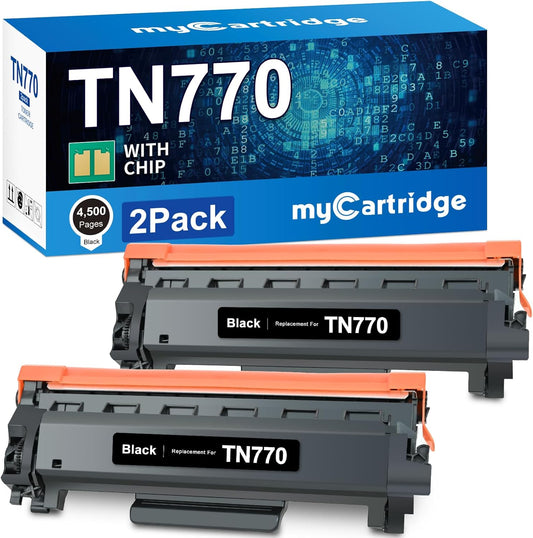 myCartridge Compatible Toner Cartridge Replacement for Brother TN770 TN-770 Toner Use for Printer MFC-L2750DW L2750DWXL HL-L2370DW L2370DWXL Toner Cartridge 4,500 Page Super High Yield