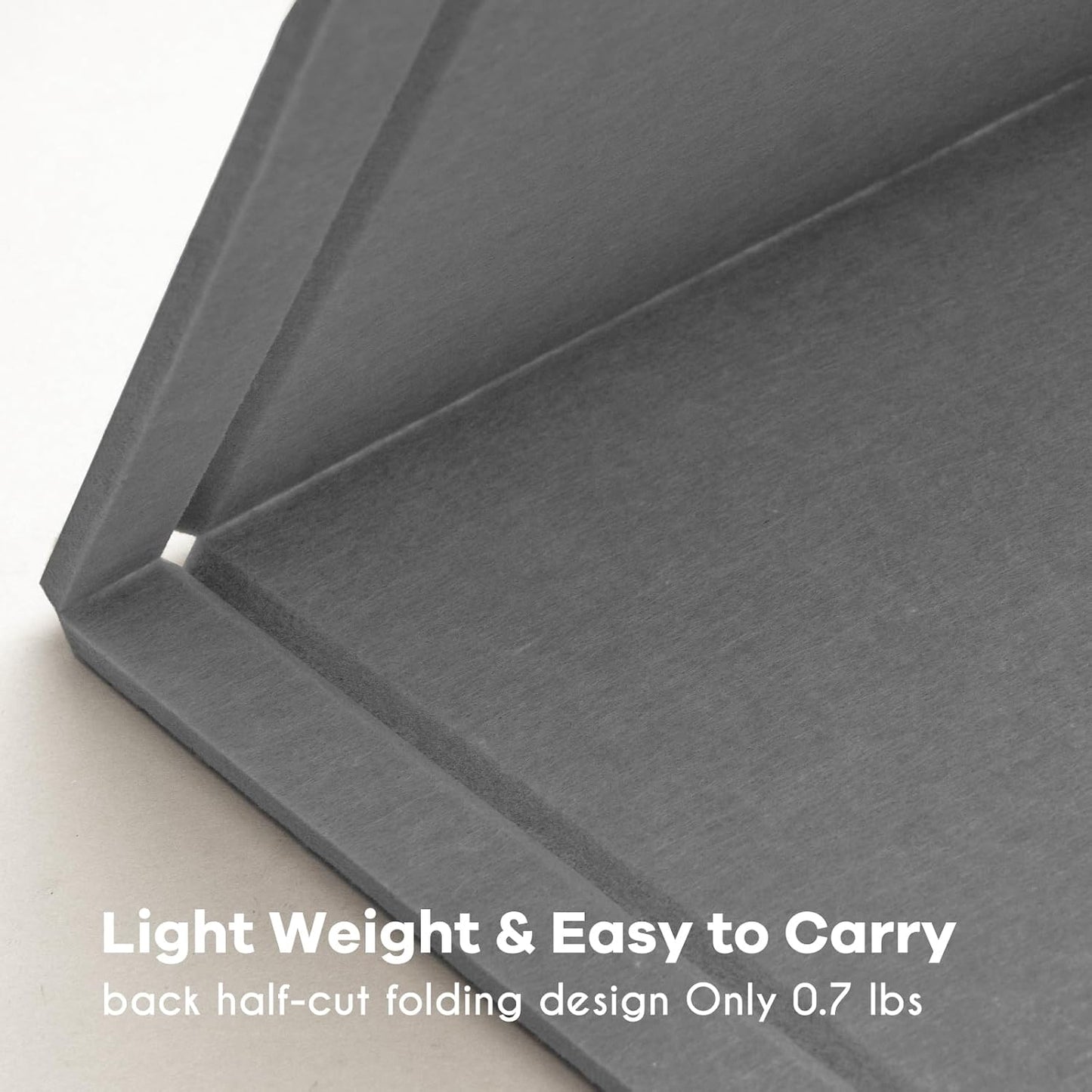 Bulletin Board, 24 x 18 inches Felt Board Decorative Pin Board, Cork Board Alternative for Wall, Foldable Photo Board Self-Adhesive Vision Board Mood Board with 20 Pushpins - Gray