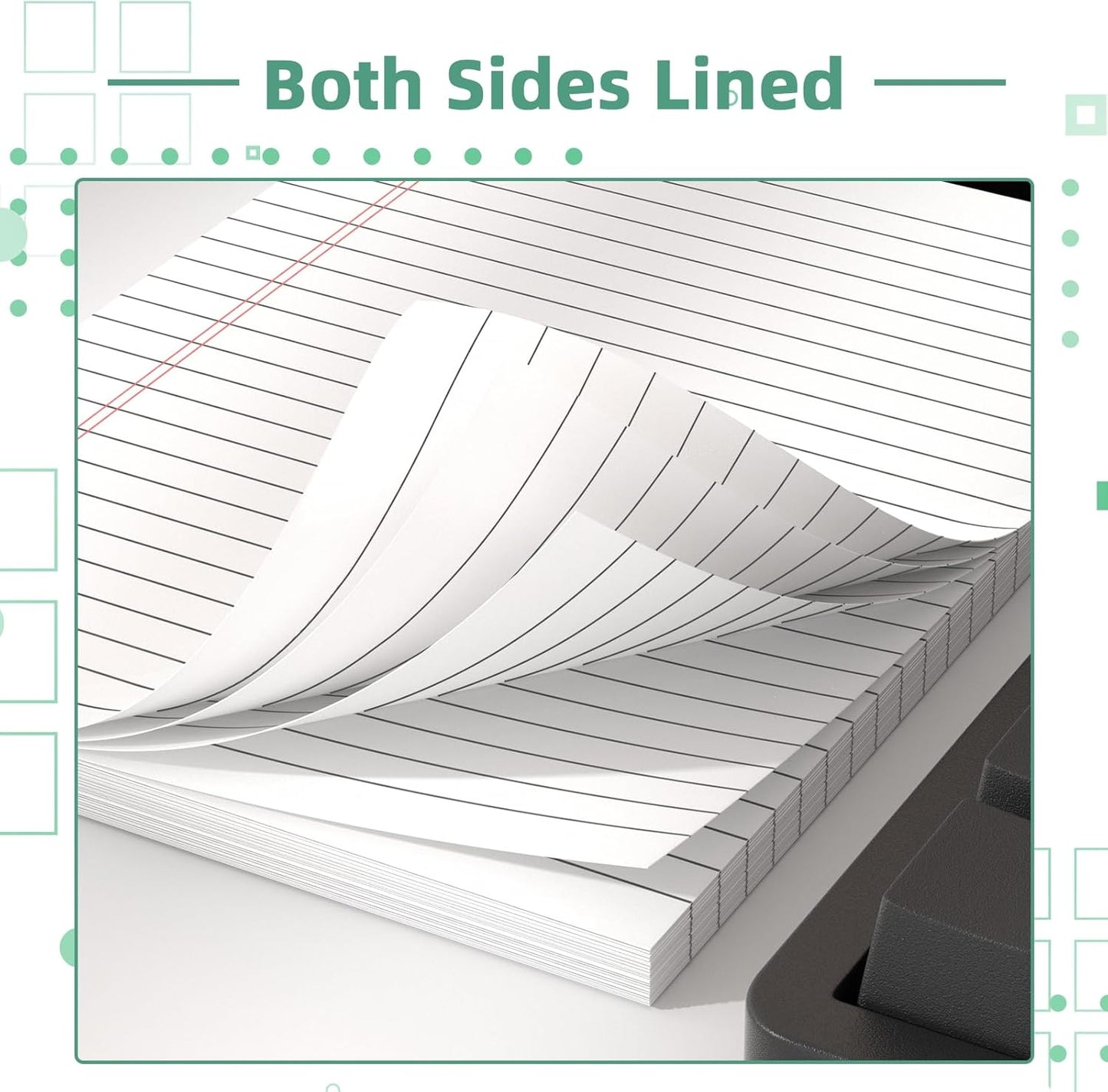 Legal Pads 5 x 8 Inch Notepad, 8 Pack Note Pads College Ruled Perforated Memo Pad for Work Study Daily Note Taking List, Lined Writing Pads Memo Refills Notepads for Office Home School, 30 Sheet/ Pad