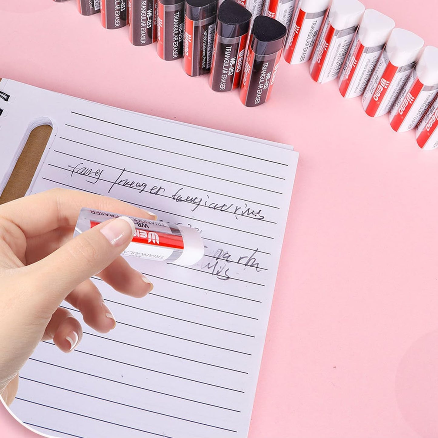 Black White Erasers 8 Pack Pencil Erasers Triangle Erasers for Kids Bulk for Students School Supplies Office Prize Gifts (Black and White Triangle)