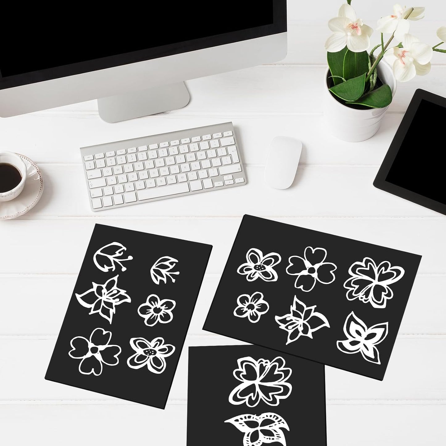 70 Pcs Non Adhesive Magnetic Sheet 5 x 7 Inch for Die Storage Flexible Magnetic Sheets Plain Sheet for Arts and Crafts Scrapbooking DIY Photography, Easy to Cut and Organize