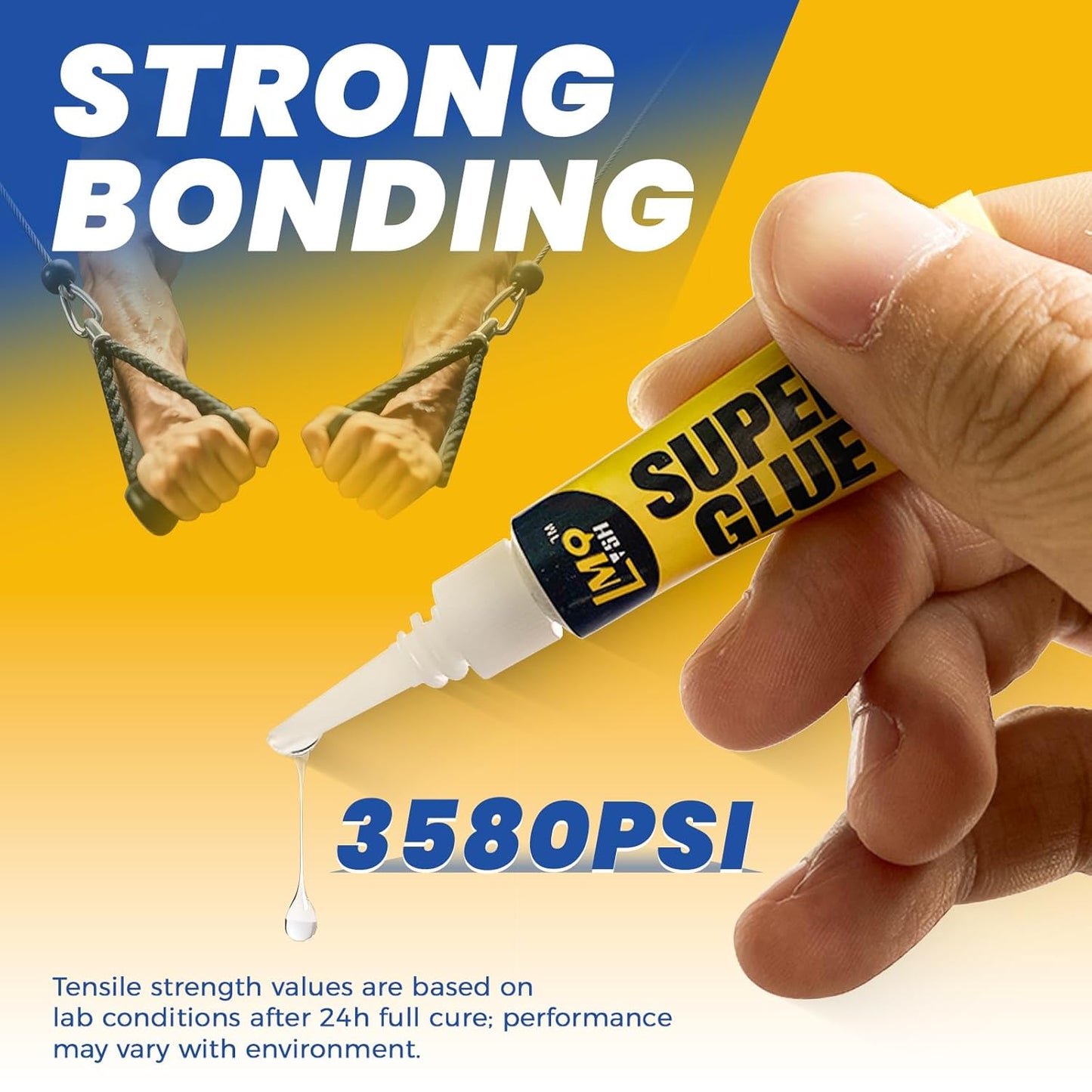 Super Glue 6x3g Liquid CA Glue, Clear Cyanoacrylate Adhesive Single Use for Shoe Sole Repair Ceramic Plastic Model Metal Wood Aquarium Leather Pottery Glass, Food Safe Strong and Instant Bonding