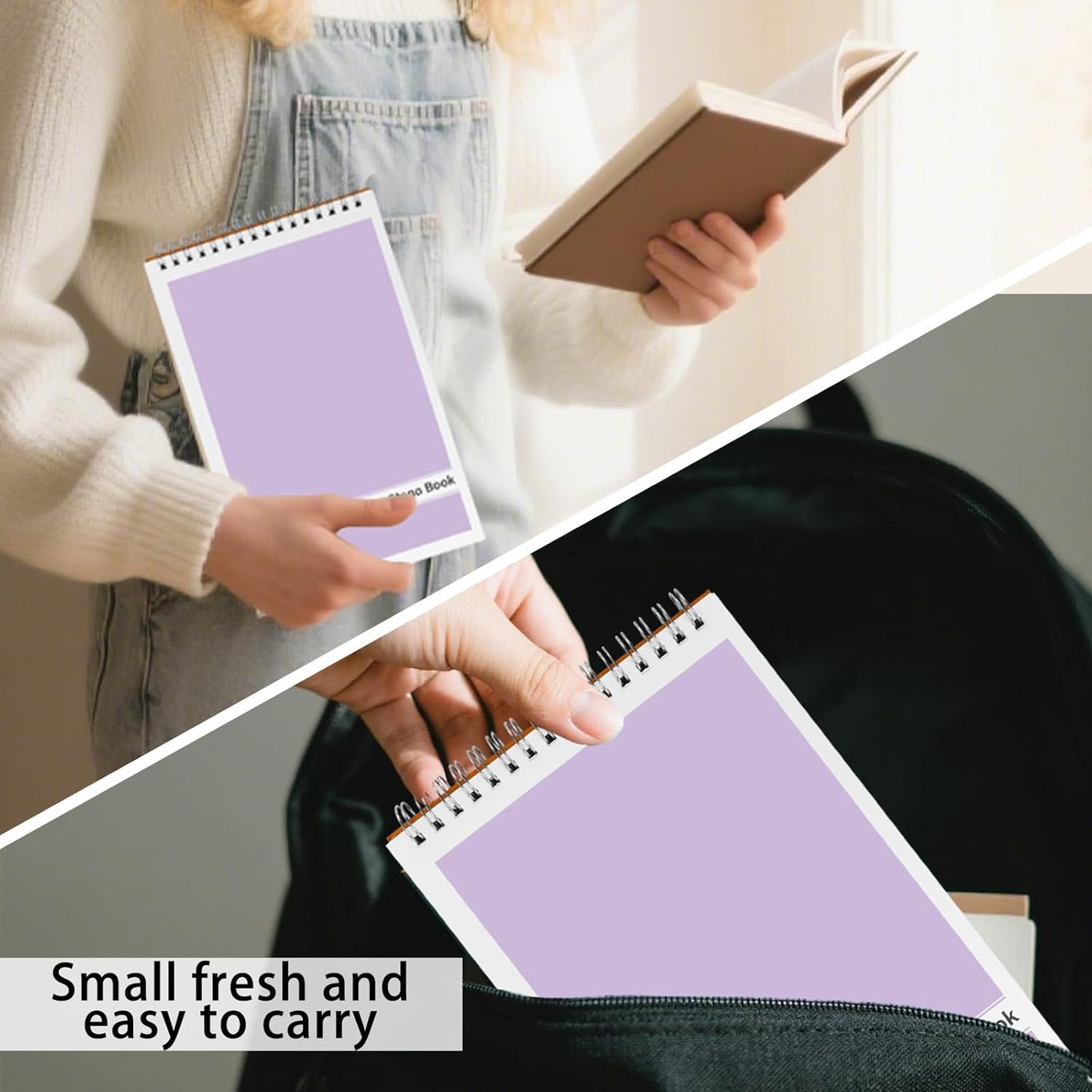 Steno Pads – 6x9 Inches 80 Sheets Steno Notebooks for Writing Notes in School, University, College & Office (2PCS Purple)