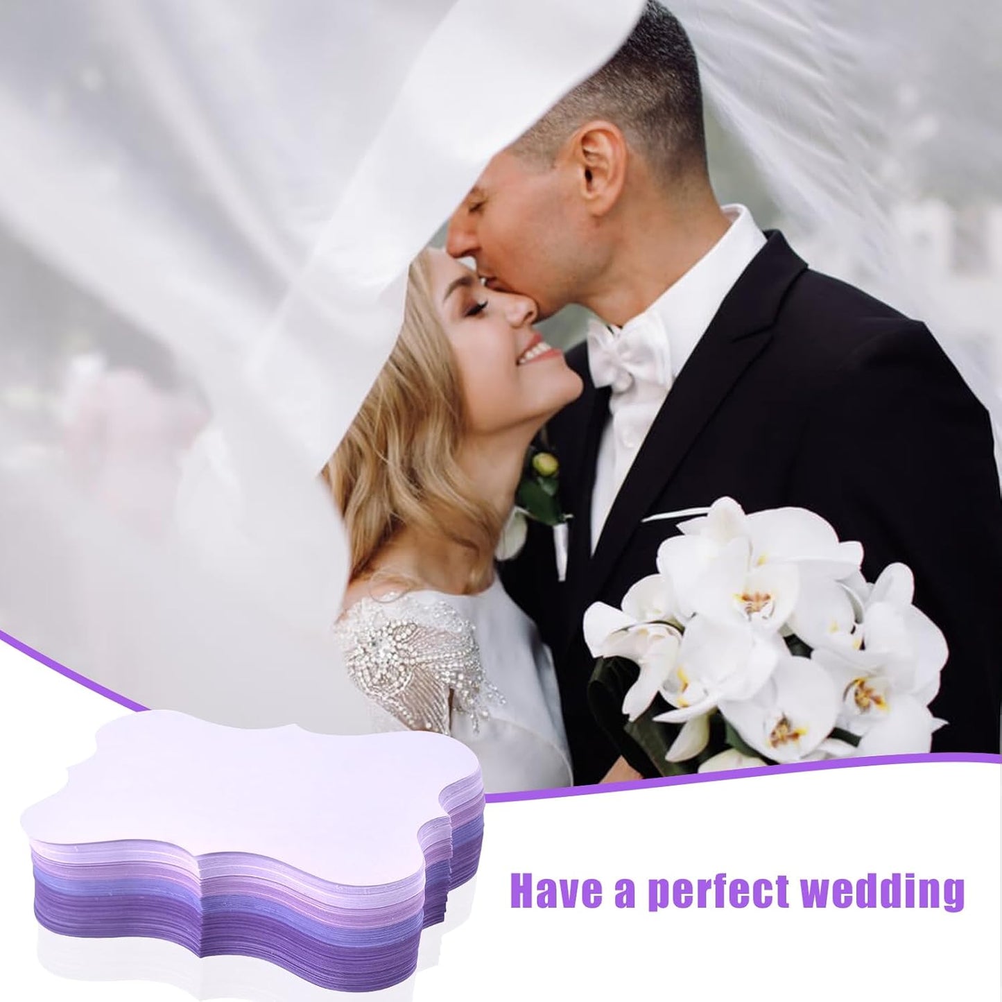 Purple Index Cards - 300 Pack, 3x5, Lavender Cardstock, Wedding & School Cards, 180g