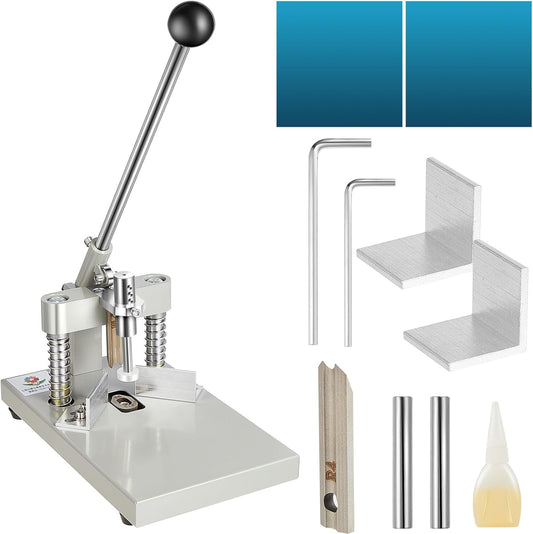 WILLBOND Corner Rounder Cutter Machine Heavy Duty Paper Punch Cutter with R6mm R10mm Interchangeable Dies Metal Corner Rounder Punch for Office, Business, Heavy Cardstock, Plastic, Aluminum Sheet