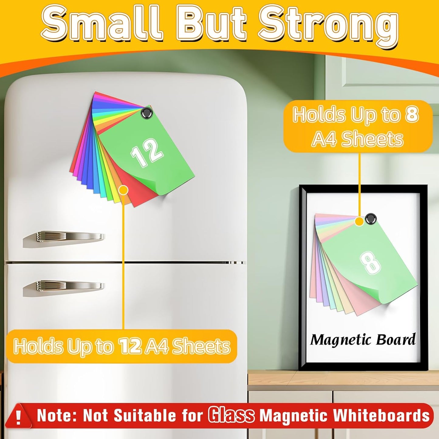 VNDUEEY 90 Pack Black Fridge Magnets, Refrigerator Magnets Strong Magnets for Whiteboard, Magnet Refrigerator, Small Magnet for Classroom, Kitchen, Office, Locker, Map Decorative