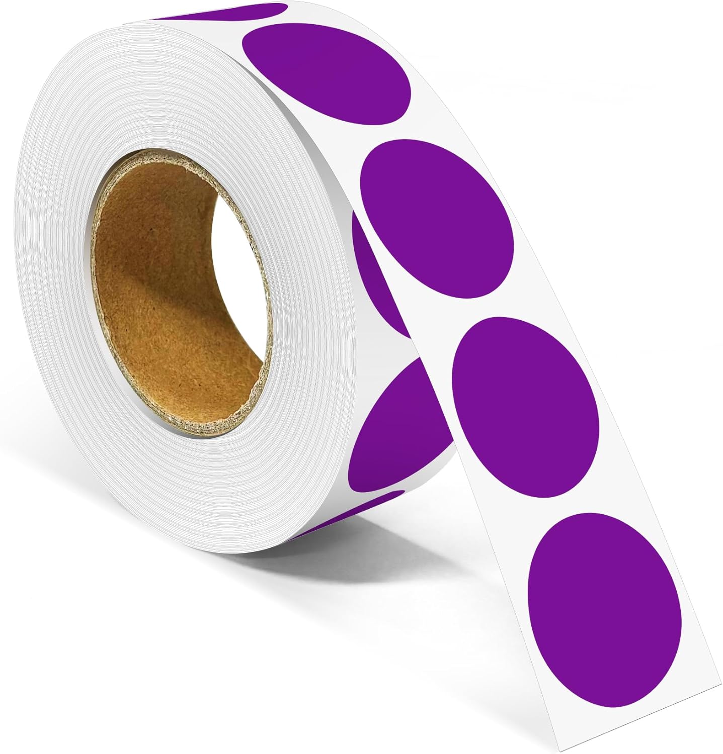 1 Inch Round Color Coding Labels, 1000 PCS Per Roll Purple Color Coded Dot Stickers, Round Color Dot Labels for Organizing, Filing, and Storage