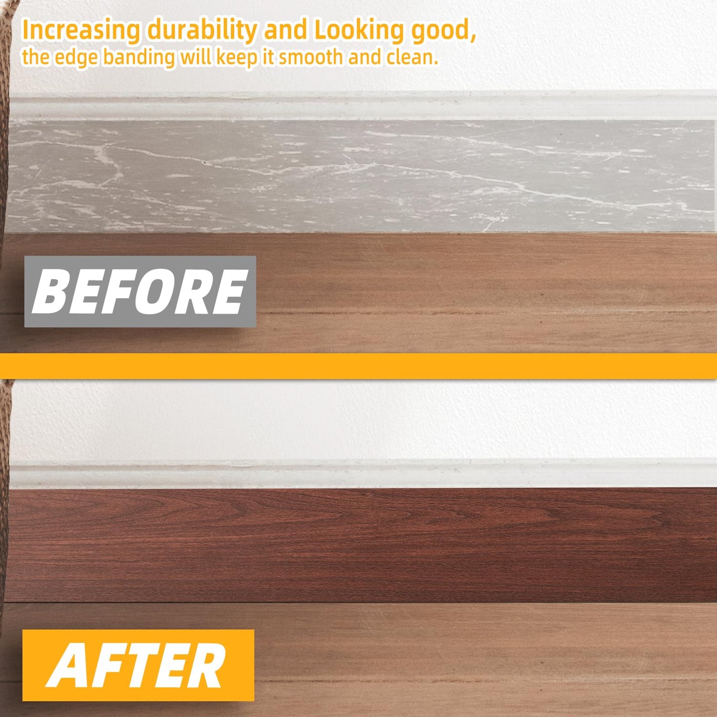 GSCIT Club Cherry Wallpaper, 2.4 inch X 25ft Self Adhesive Wood Grain Repair Tape Cherry Repair Patch for Tables, Chairs, Baseboards, Doors, Windows, Floors, Handicraft DIY.