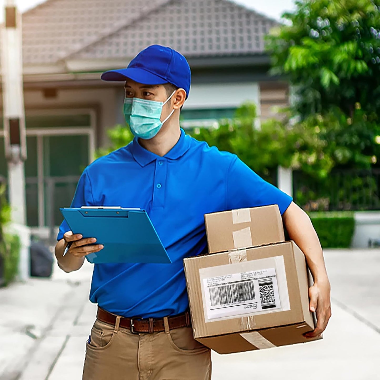 1000 Pcs 7'' x 10'' Clear Packing List Envelopes Adhesive Shipping Label Pouch, Shipping Document envelopes, Clear Face