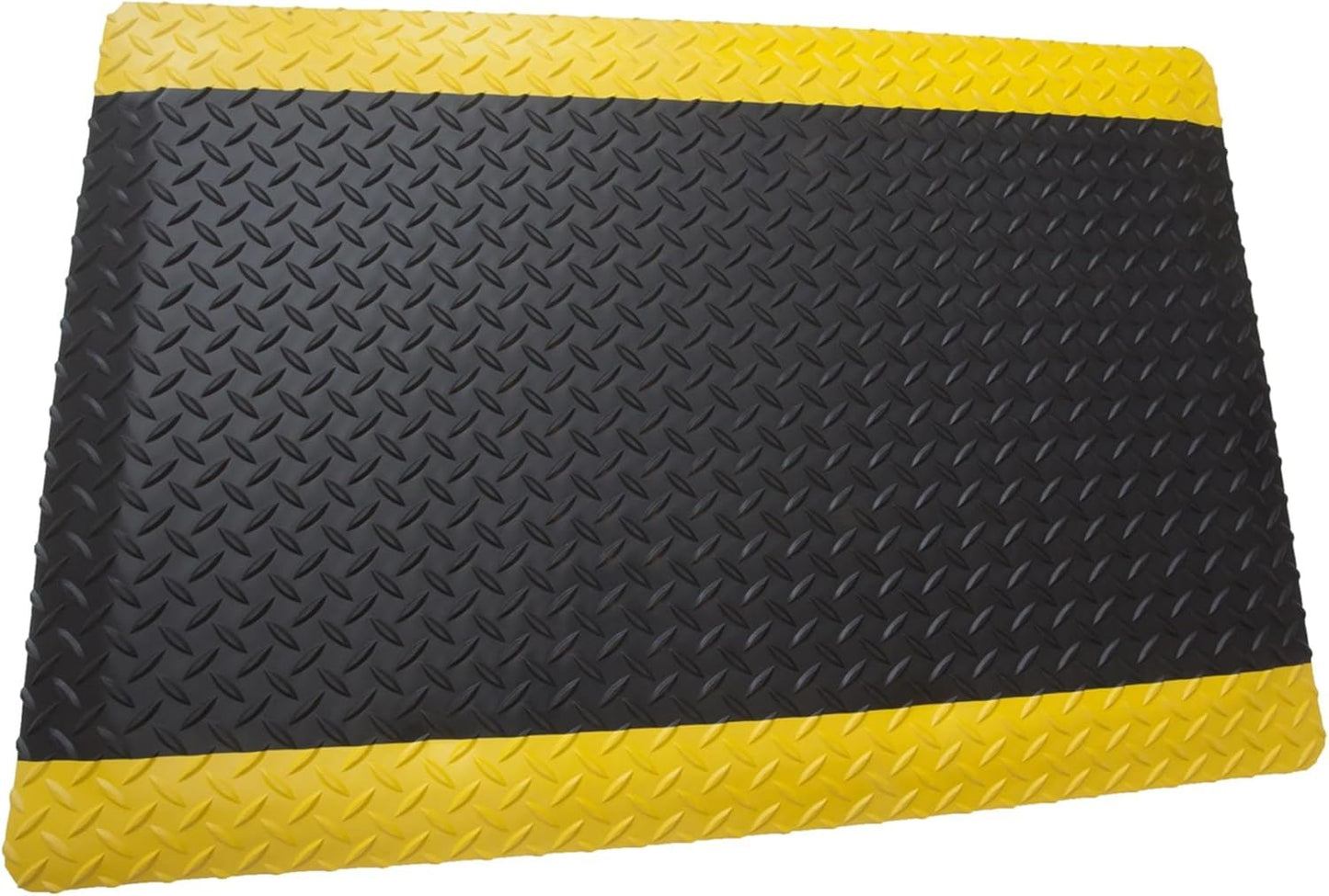 Rhino Mats, American Classic Diamond Anti-Fatigue Mats, Industrial Ergonomic Comfort Standing Mat for Work, Home, Garage, Office, Kitchen or Anywhere (Black/Yellow 9/16" Thick, 3 FT. x 16 FT.)