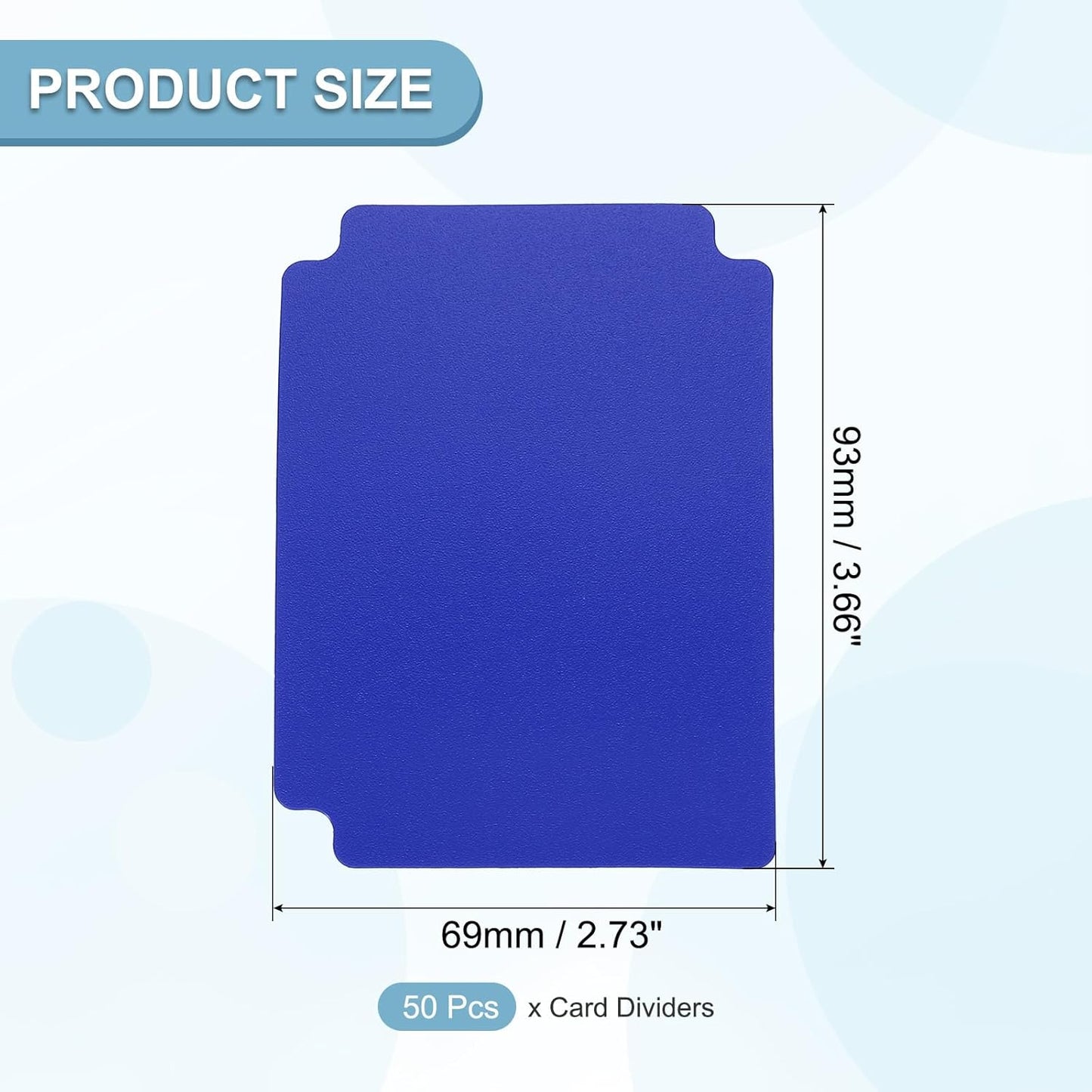 PATIKIL Trading Card Dividers, 50 Pcs Index Card Football Card Sorter Storage Boxes Organizer Tray Accessories for Sports Game Baseball Card, Blue