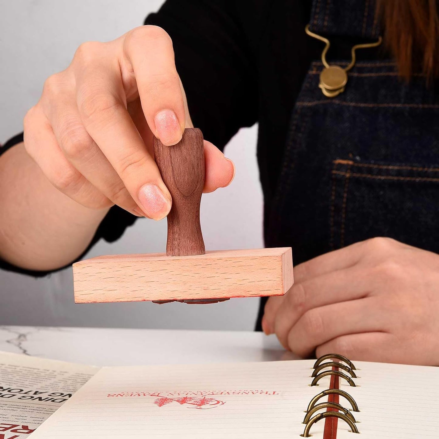 Custom Stamp - Personalized Logo/Address/Name Stamp Multiple Sizes Wooden Rubber Stamps