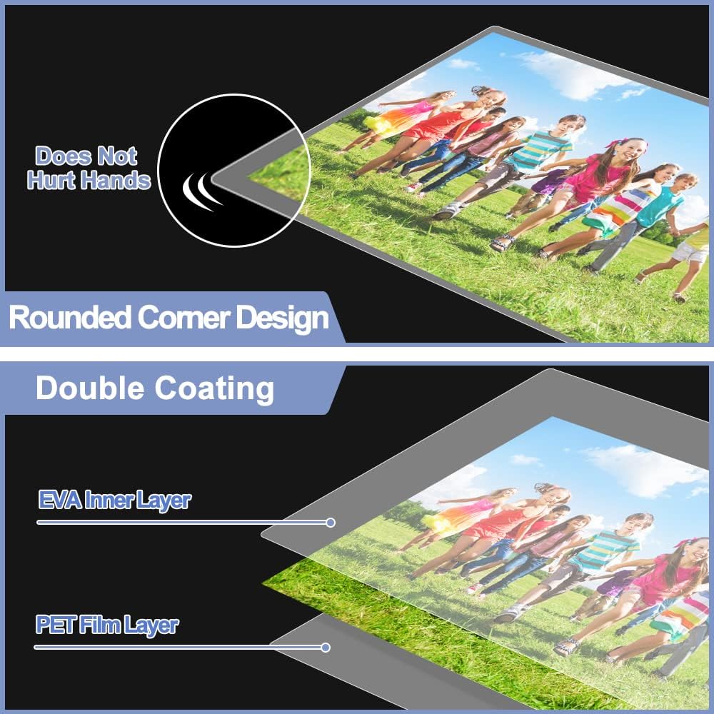 Laminating Sheets, PANDRI 200 Pack Thermal Laminator Pouches Holds 8.5 x 11 Inch, 5 Mil Clear Laminator Paper 9 x 11.5 Inch, Letter Size