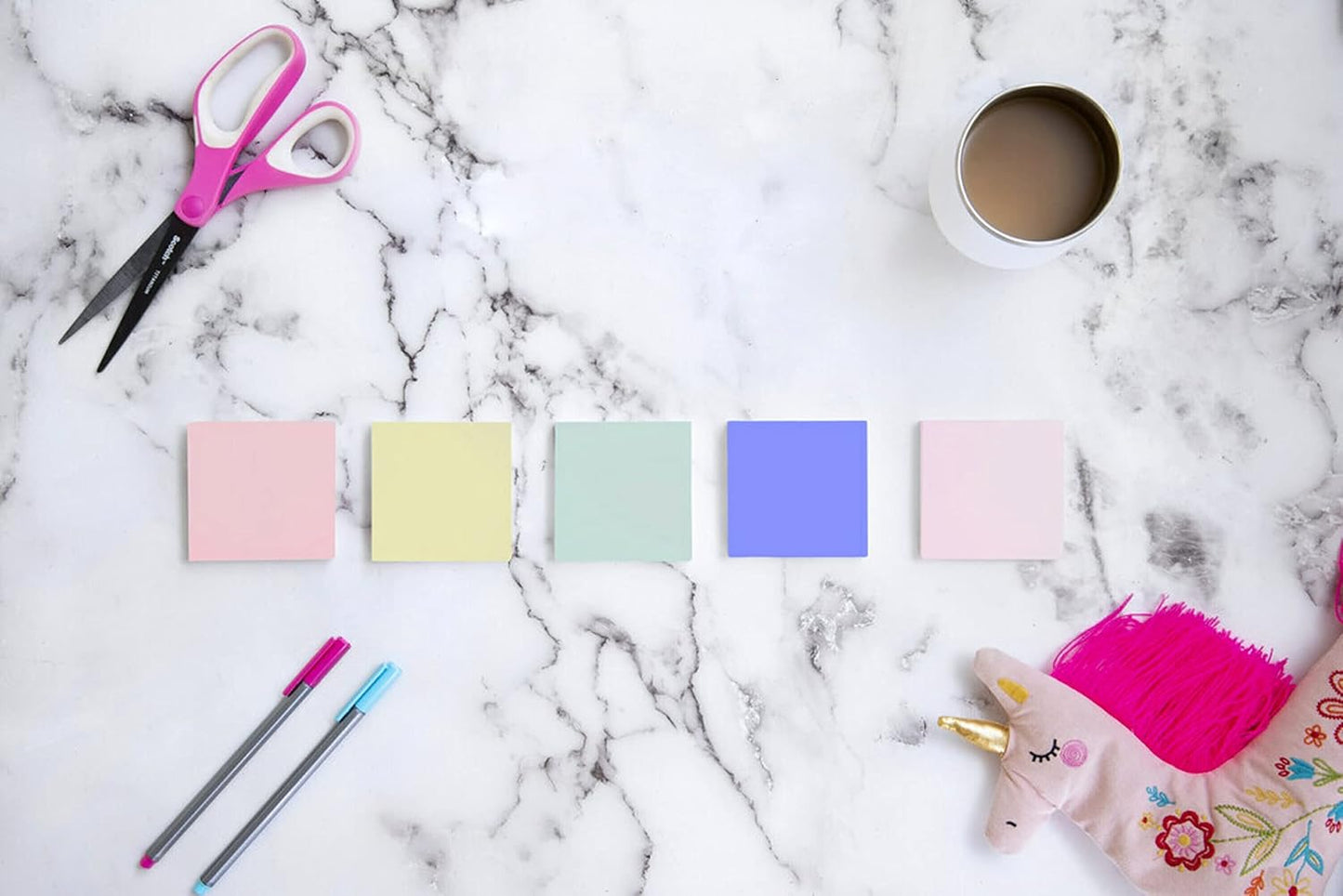 Post-it Greener Notes, 3x3 in, 24 Pads, America's #1 Favorite Sticky Notes, Sweet Sprinkles Collection, Pastel Colors, Clean Removal, 100% Recycled Material (654R-24CP-AP)