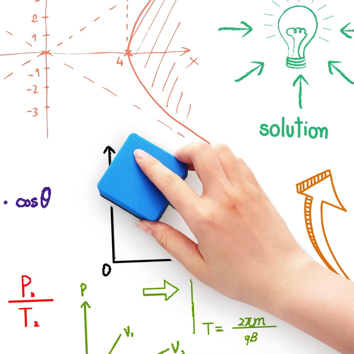 Tamaki 12 Pack Magnetic Whiteboard Eraser, Dry Eraser Board Erasers, Dry Erasers for White Board, Whiteboard Erasers for Kids Classroom, Blue