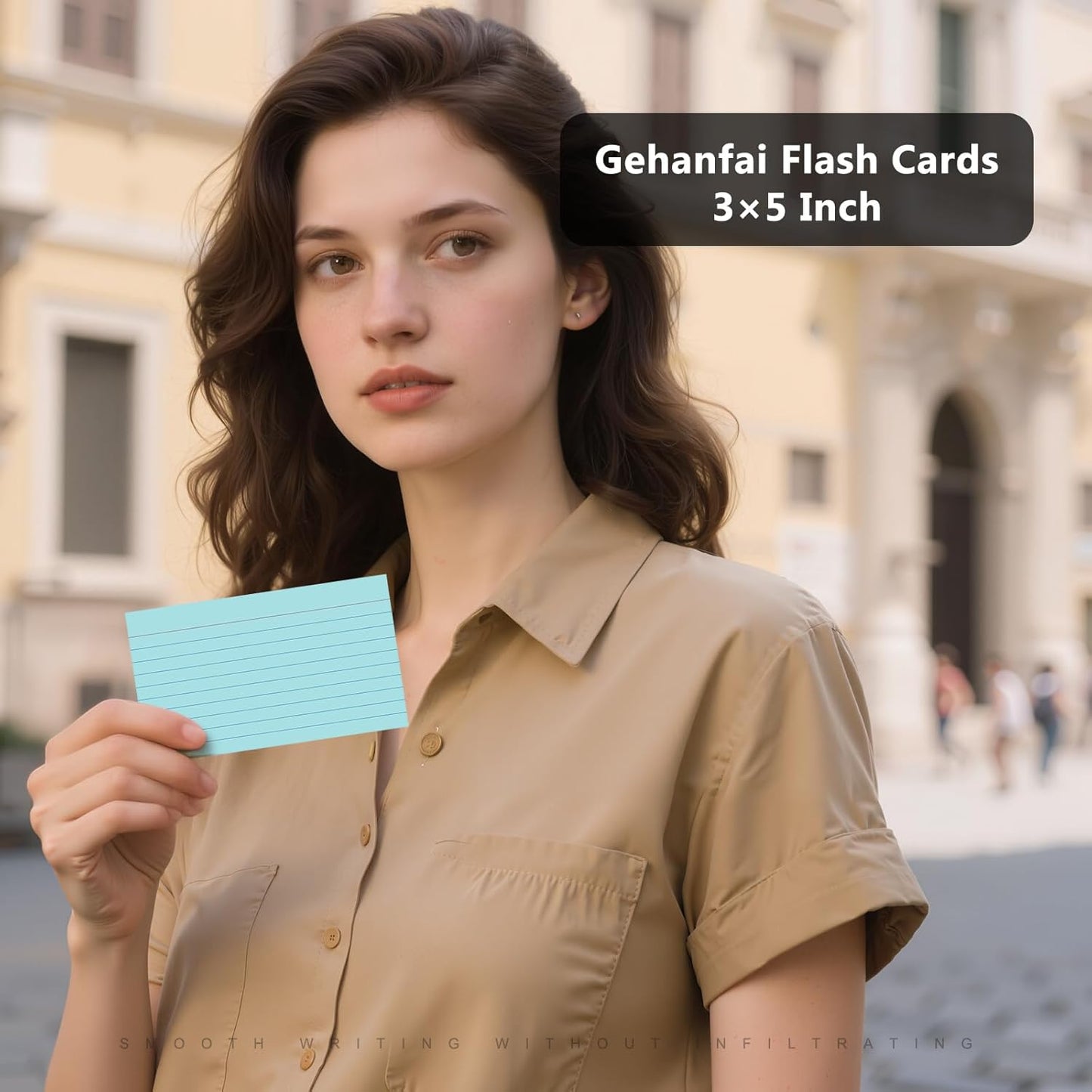 250 Count Index Cards 3 x 5 Inch, Heavyweight Blue Lined Note Cards Portable Ruled Flash Cards Perfect for Studying and Organizing, Note Taking Study Flashcards for Home, School and Office